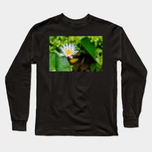 Unique nature photography Water lily Nympthaea Long Sleeve T-Shirt